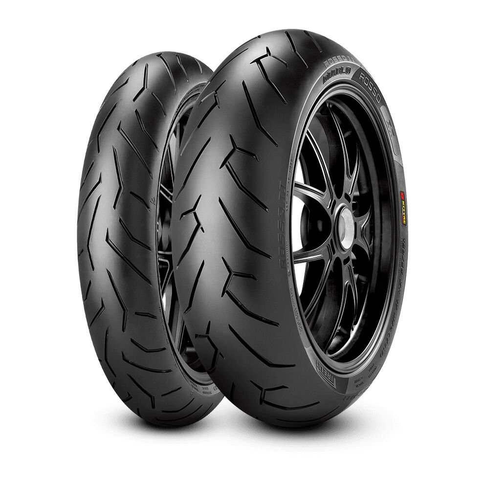 Pneu traseiro 180/55ZR17 Diablo Rosso II TL 73W para Honda Hornet 600, Honda CBR 650R