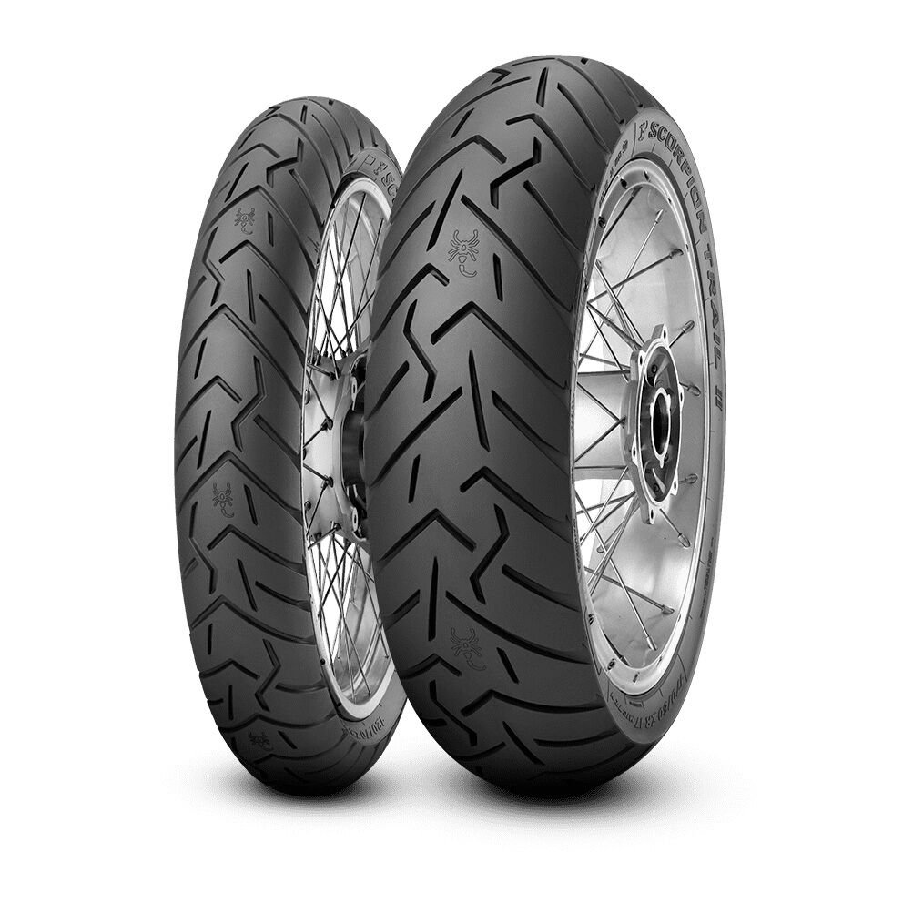 Pneu dianteiro 120/70ZR19 Scorpion Trail II TL 60W para Triumph Tiger 1200, BMW GS1200